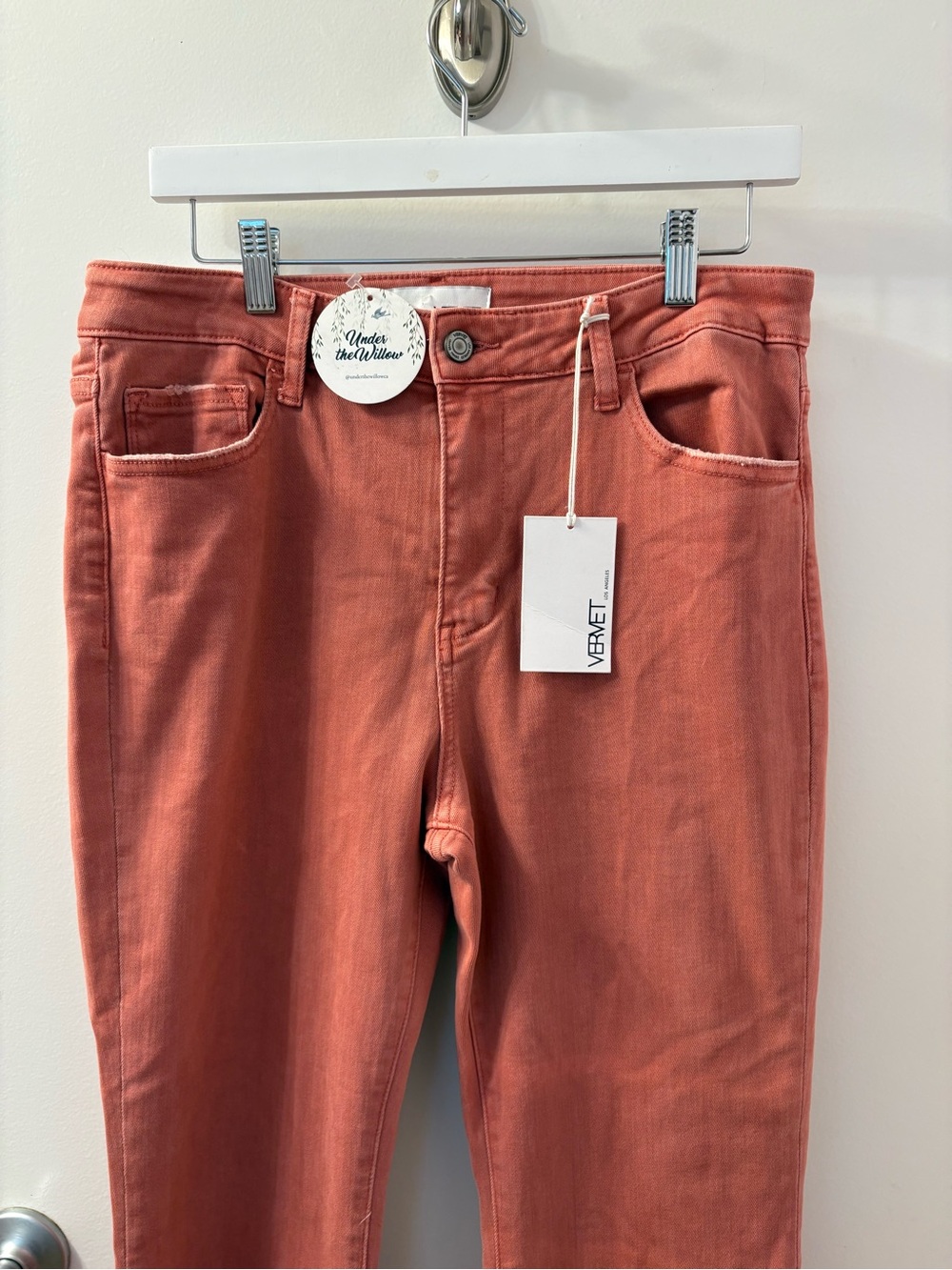 Vervet BELLA High-Rise Flare Size 31 NWT/SEE COLOR/Mineral Red - Picture 3 of 10